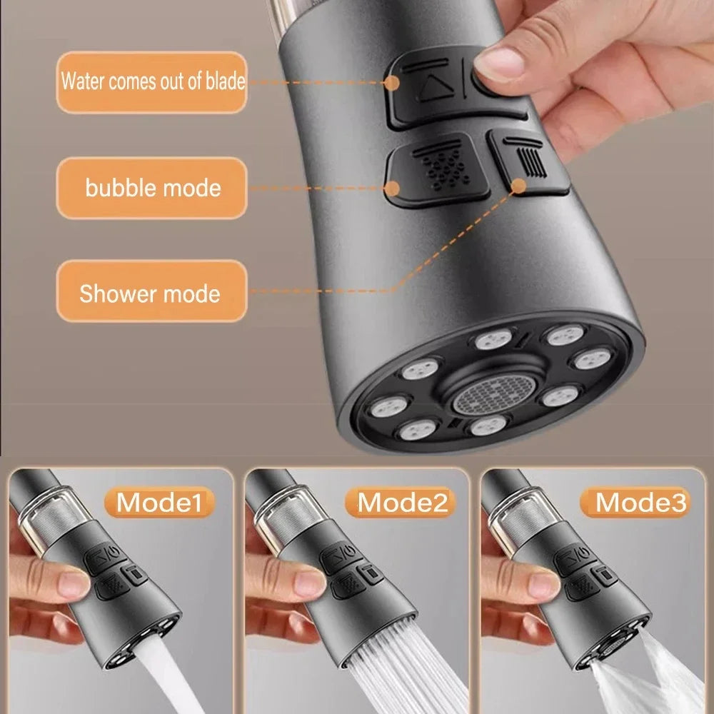 360° Kraan Sproeier met Filter | 3 Waterstanden